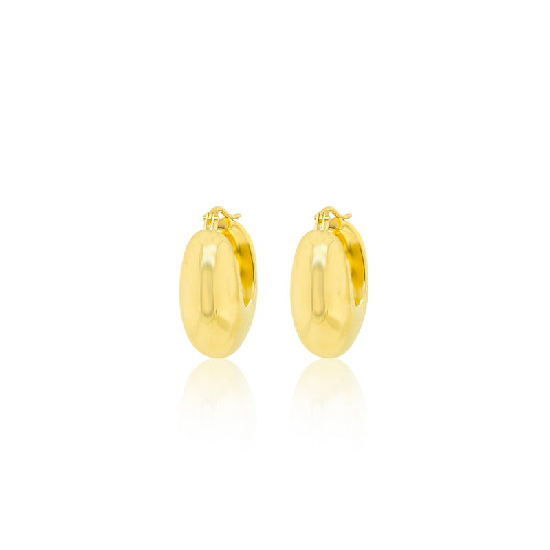 Yellow Gold Bubble Hoop Earrings- BOUTIQUE EXCLUSIVE