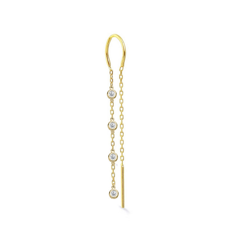 Diamond Chain Earring - SINGLE (Half Pair)