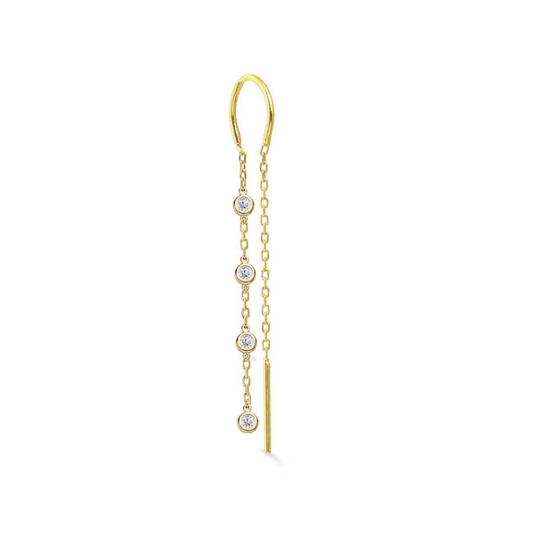 Diamond Chain Earring - SINGLE (Half Pair) – Meira T Boutique