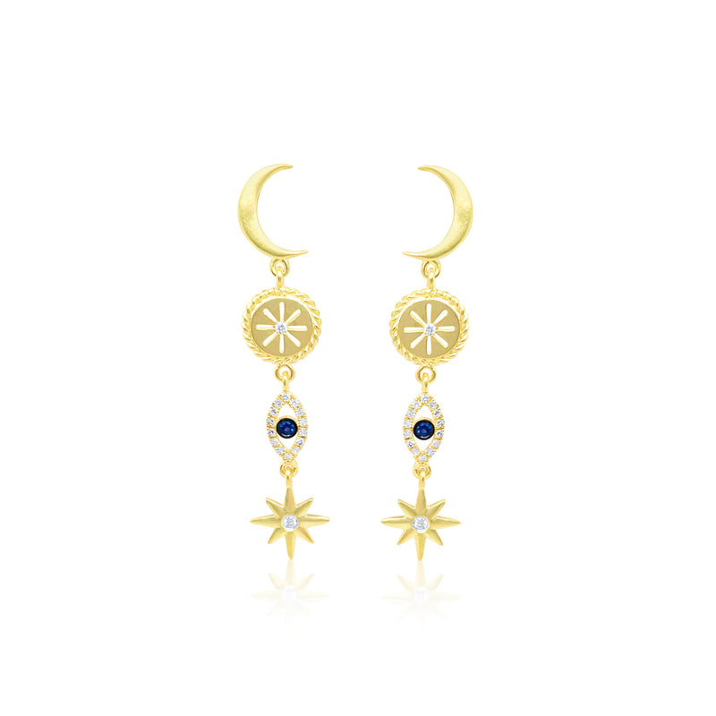 Symbolic Charms Drop Earrings