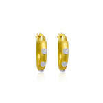 Amalfi Glow Silver Hoops