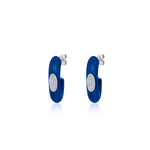 Sapphire Sky Hoops Rhodium