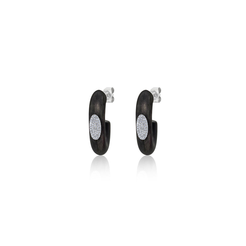 Marrakech Noir Diamond Hoop Earrings