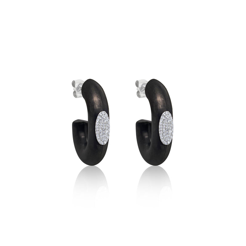 Marrakech Noir Diamond Hoop Earrings