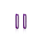 Groovy Purple Rectangular hoops