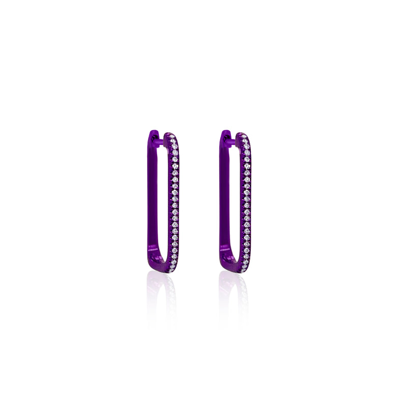 Groovy Purple Rectangular hoops