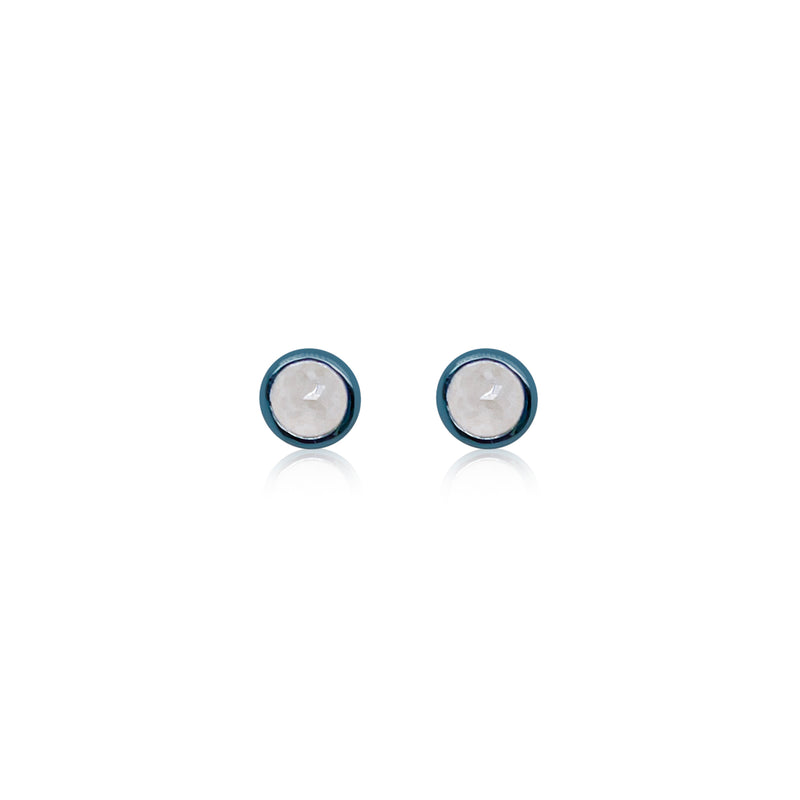 Santorini Stone Rough Diamond Studs