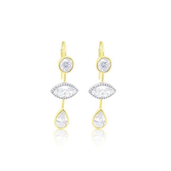 Multi-Shape Lab Diamond Drop Earring