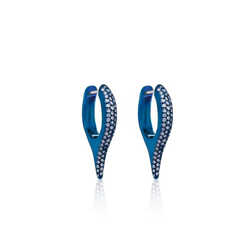 Silver Rhodium Hoops