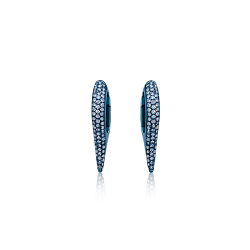 Silver Rhodium Hoops