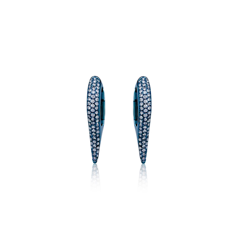 Silver Rhodium Hoops