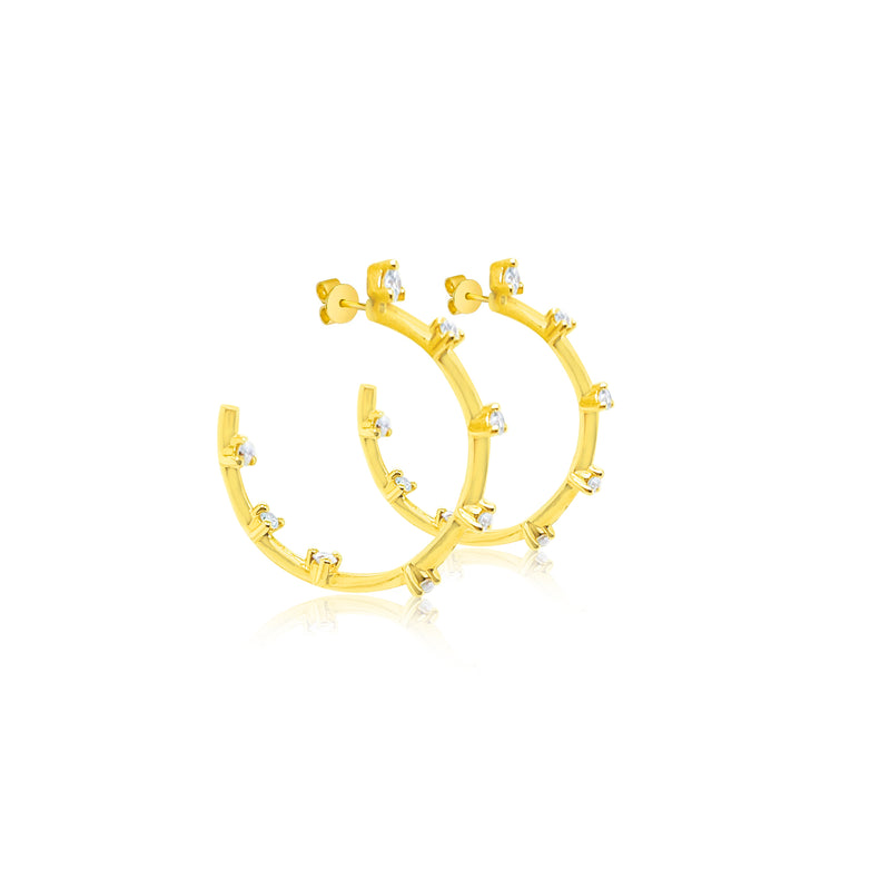 Diamond Scattered Hoops