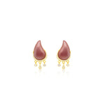 Terracota Rhodium and Diamond Fringe Studs