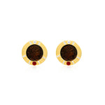 18k Diamond Ruby and Emerald Earrings