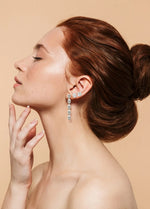 4.7 Carat LAB Grown Diamond Emerald Cut Drop Earrings