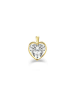 Lab Grown Heart Cut Bezel Set Charm