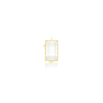 Rectangle Bouquet Photo Charm 14kt Yellow Gold  Picture Setting Wedding Gold Oval Bridal Memory Accents Frame Bling