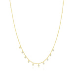 Yellow Gold Choker with Diamond 10 Bezels
