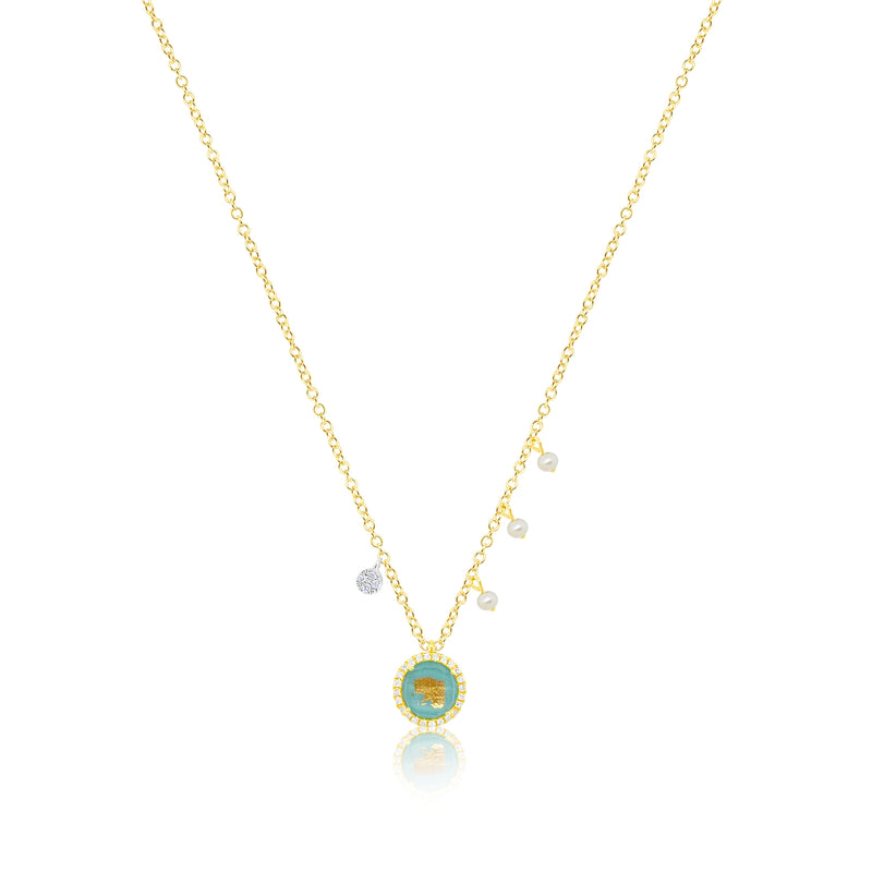 Turquoise and Pearl Necklace