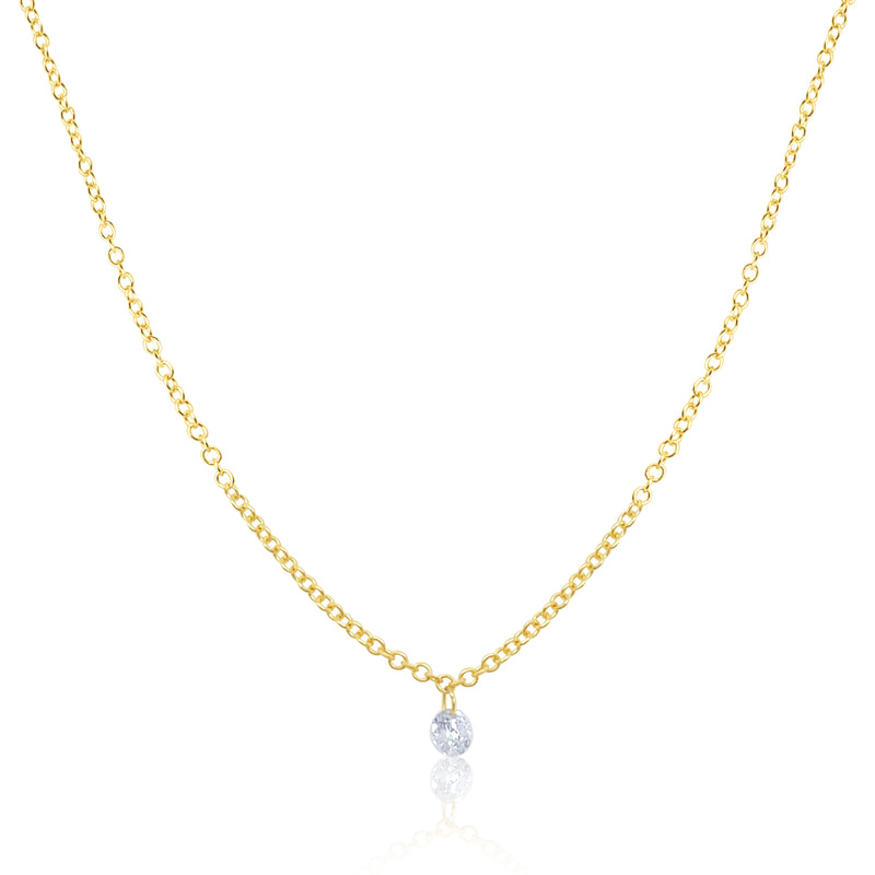 Drilled Diamond Necklace