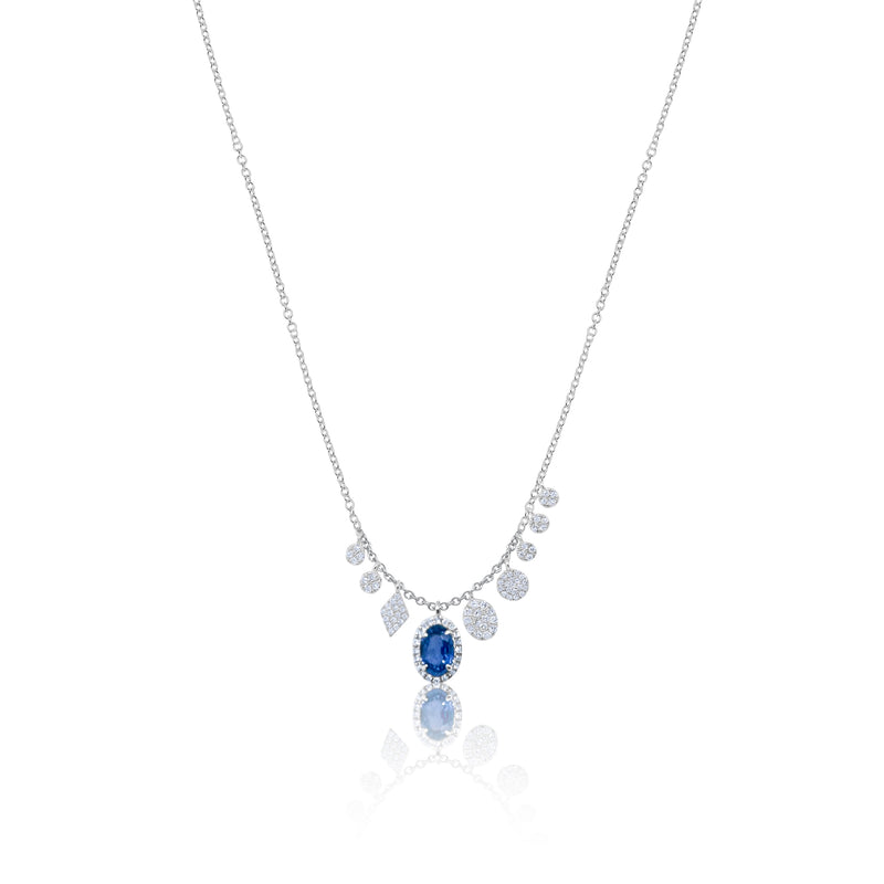 White Sapphire Charm Necklace