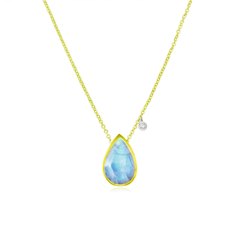 June Birthstone | Moonstone Pear Necklace