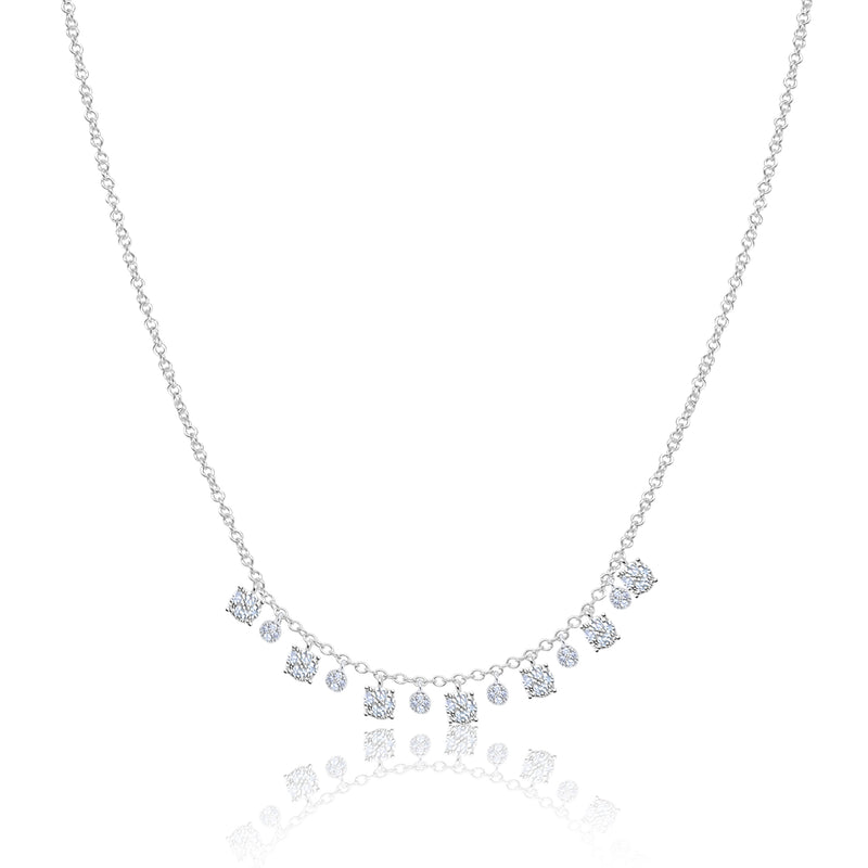 White Gold Layering Necklace