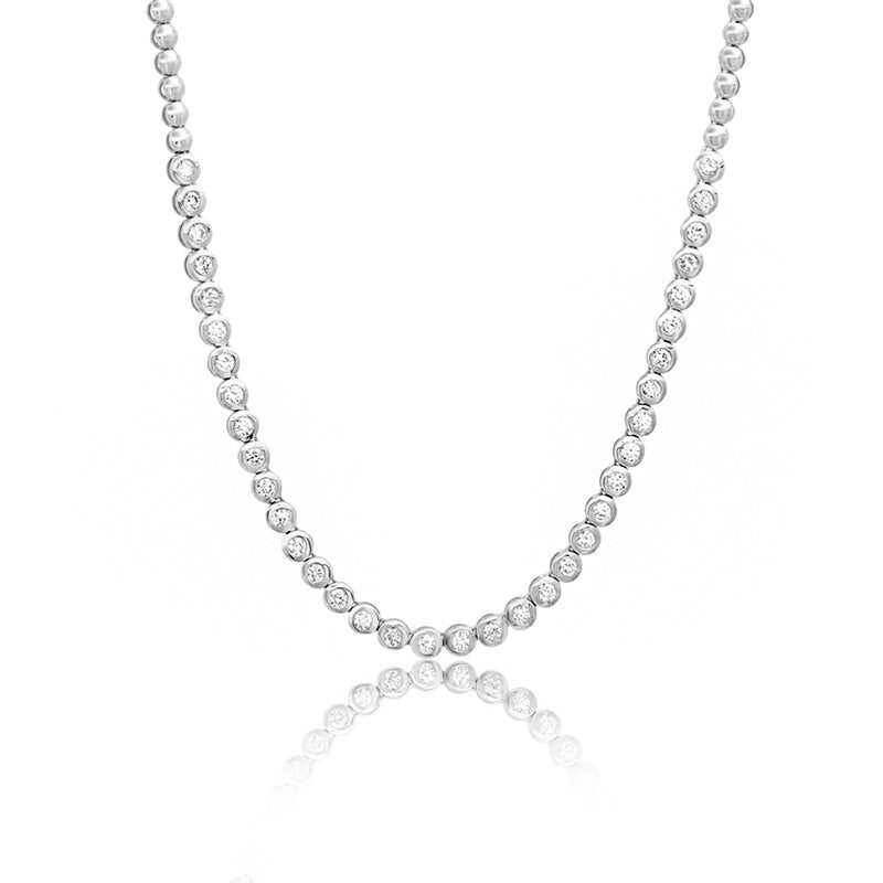 Graduated Bezel Tennis Necklace ONLINE EXCLUSIVE