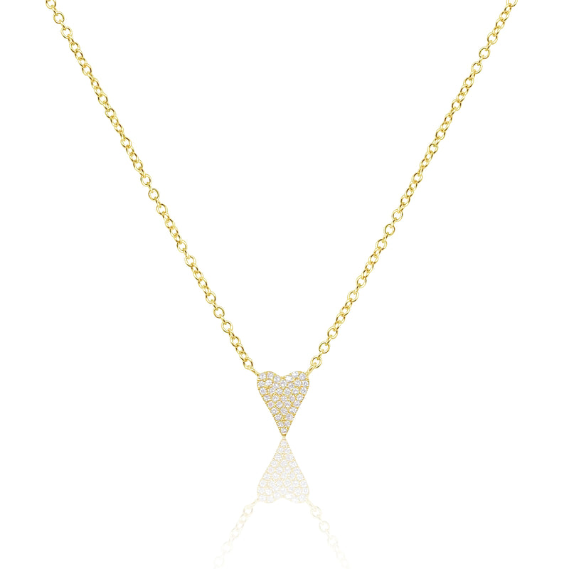 Yellow Gold Diamond Heart Necklace