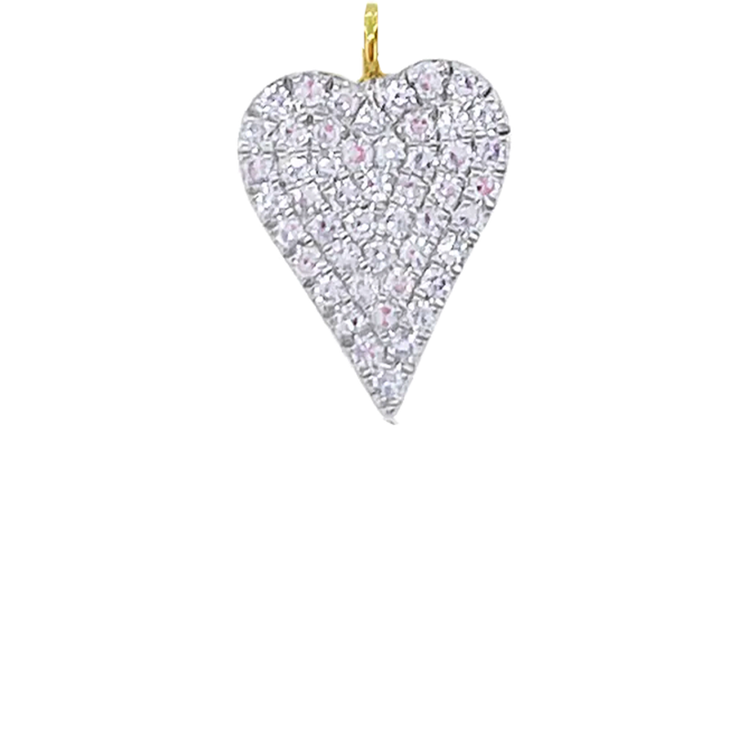 Medium Size Pave Diamond Heart