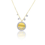 Yellow Gold Brushed Yellow Gold Heart Necklace