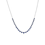 Space Black 1 Carat Blue Sapphire Necklace