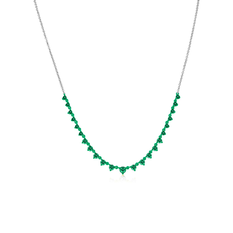 Electric Green 1 Carat Emerald Necklace