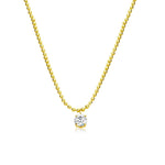 Yellow Gold Ball Chain Diamond Choker