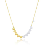 Yellow Gold Diamond Hearts Necklace