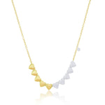 Yellow Gold Diamond Hearts Necklace IN STOCK READY TO SHIP