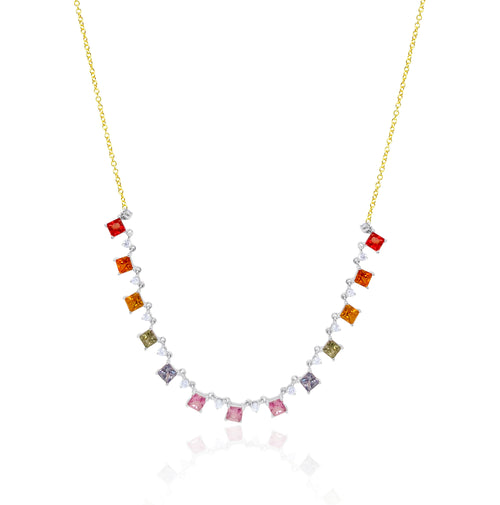 Yellow and Gold Tri Color Necklace