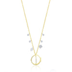 Empty Yellow Gold Gemstone Locket Necklace