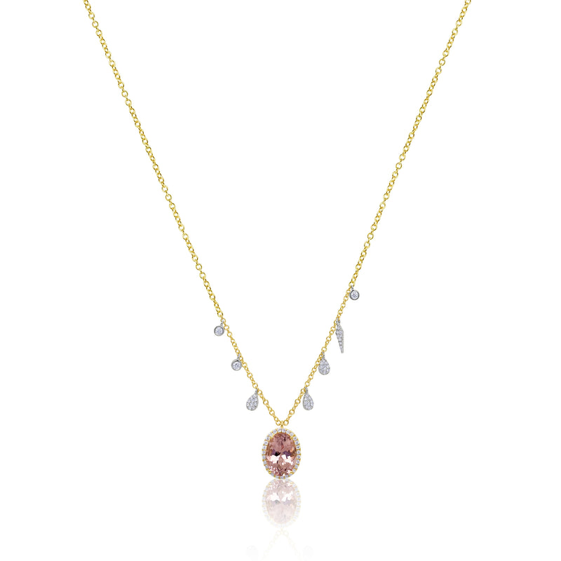 Yellow Gold Morganite Necklace