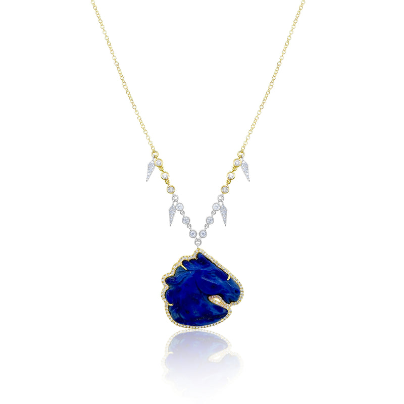 Lapis Horse Necklace