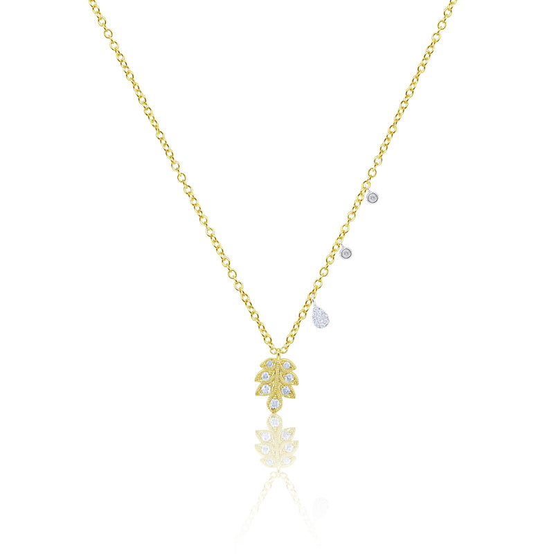 14kt Yellow Gold Leaf Necklace