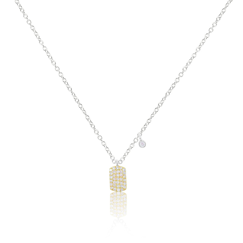 Two Toned Yellow and White Gold Diamond Necklace