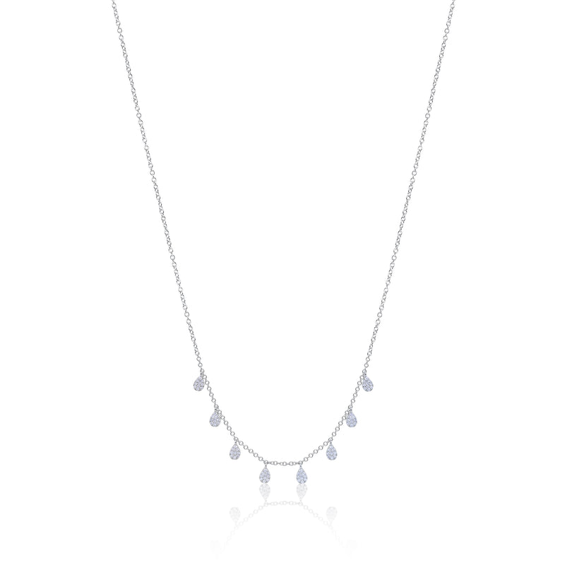 Dainty White Gold Diamond Necklace