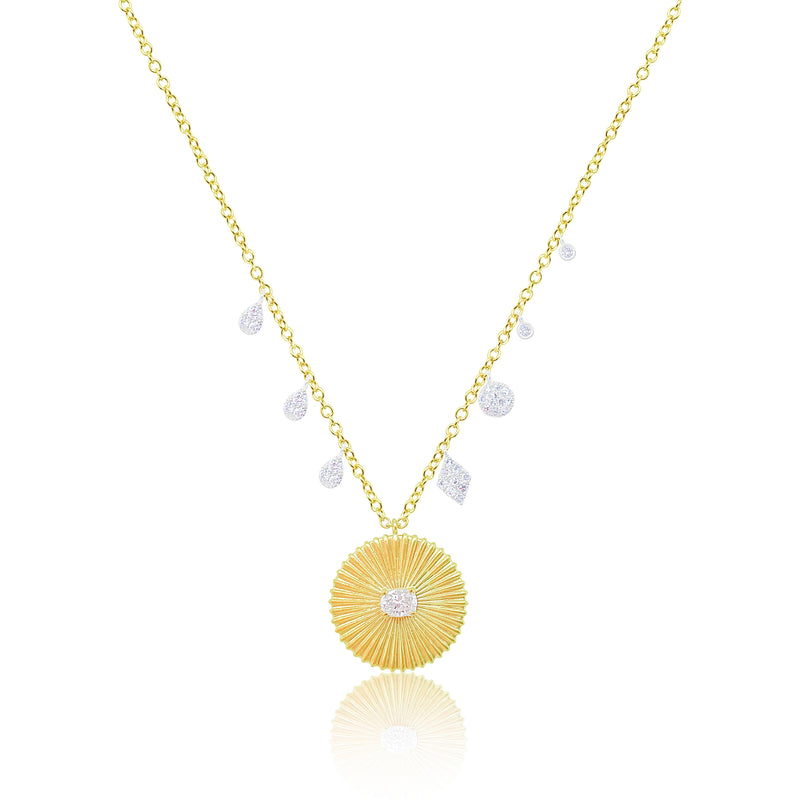 Yellow Gold Medallion Necklace
