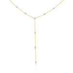 Yellow Gold and Diamond Flower Lariat