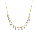 Yellow Gold Snake Chain Diamond Necklace