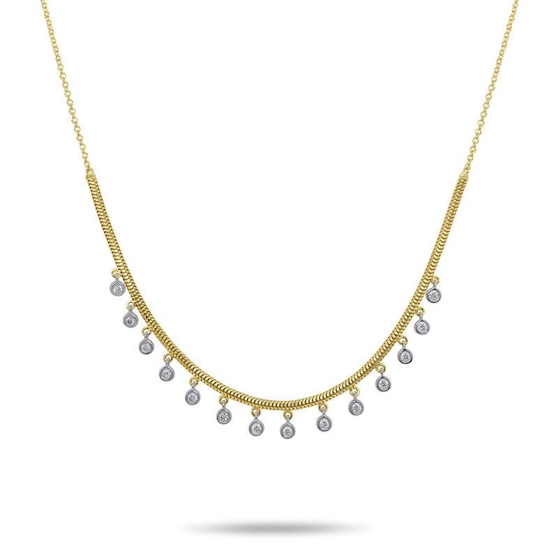 Snake Chain Bezel Necklace