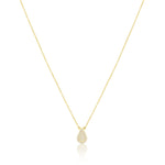 Yellow Gold Diamond Teardrop Necklace