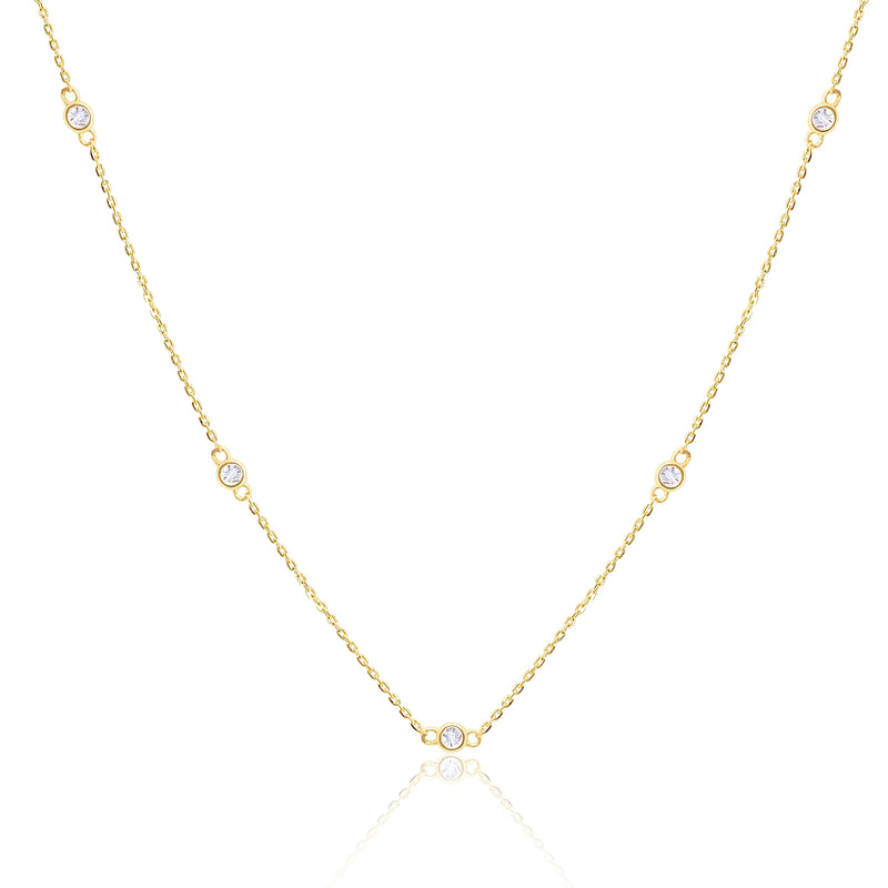 Yellow Gold Diamond Bezel Necklace ONLINE EXCLUSIVE