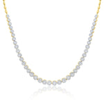 Half and Half Diamond Disc Necklace ONLINE EXCLUSIVE